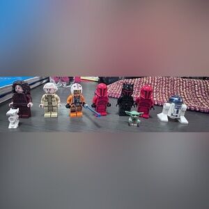 Red and Black Building Blocks with Minifigures